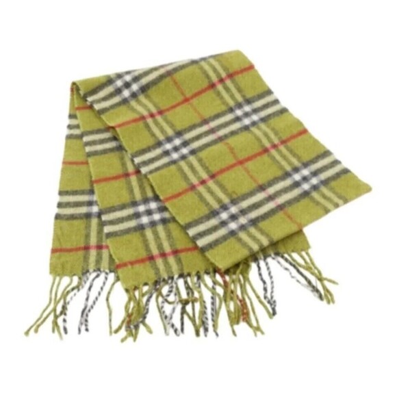 Burberry Cashmere/Merino Wool Nova Check Fringe Scarf Made in Scotland - Picture 3 of 5